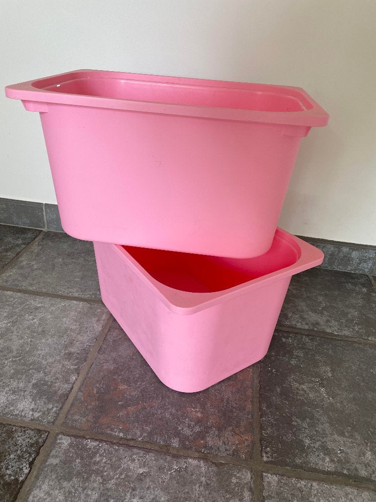2 trofast bakken halfhoog roze, Enlèvement ou Envoi