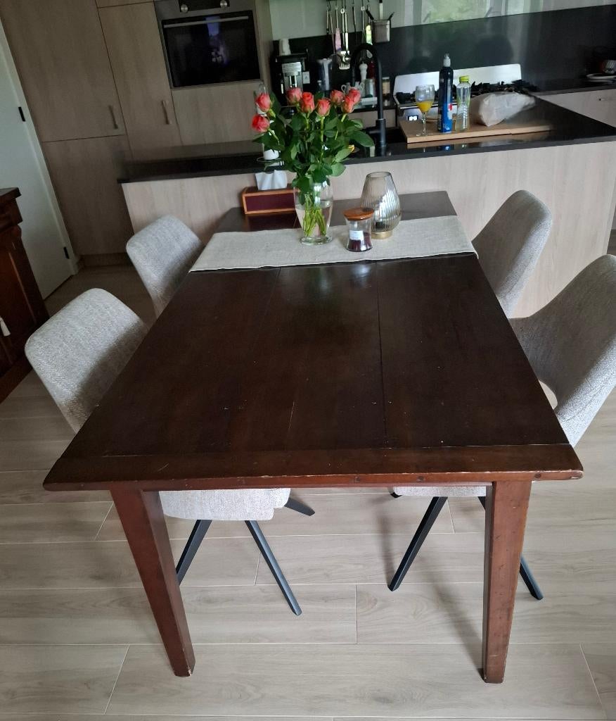 Eettafel, Huis en Inrichting, Tafels | Eettafels, Ophalen, Gebruikt, 50 tot 100 cm, 150 tot 200 cm