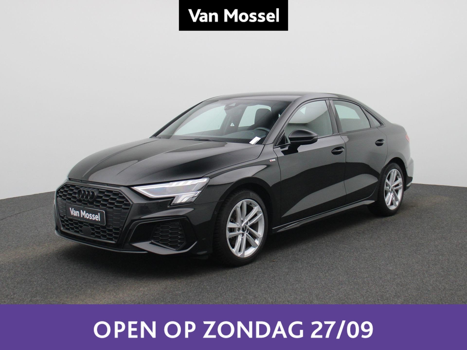 Audi A3 Berline 1.0 TFSi 30 81kW S tronic S line BE, Stof, Gebruikt, Zwart, Bedrijf