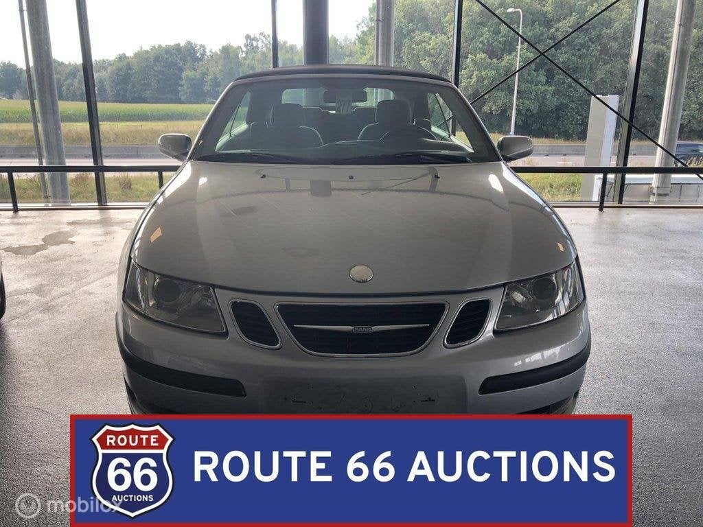 Saab 9-3 Cabriolet Linear | 2004 | Route 66 Auctions, Auto's, Saab, Gebruikt, Zwart, Bedrijf, Handgeschakeld