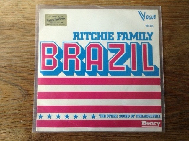 single ritchie family, R&B et Soul, Enlèvement ou Envoi, Housse de protection extérieure, 7 inch