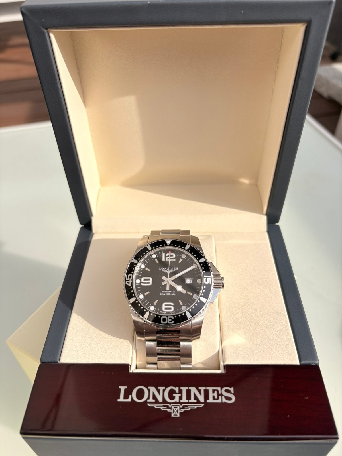 « Kit complet » Longines HYDROCONQUEST, Bijoux, Sacs & Beauté, Montres | Hommes, Comme neuf, Acier, Enlèvement