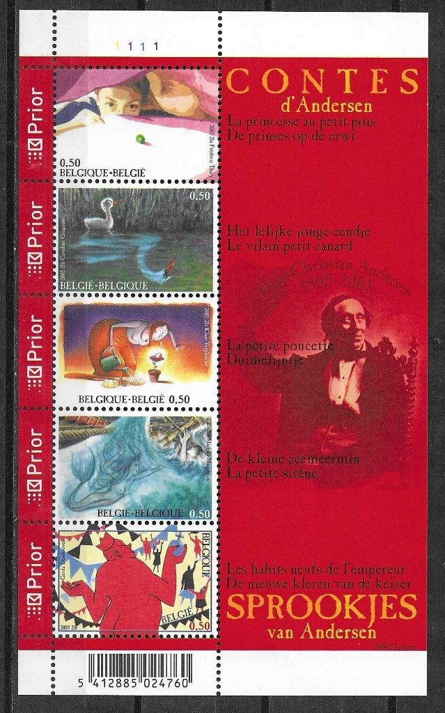 België OPC BL125 Sprookjes H.C. Andersen **, Ophalen of Verzenden, Postfris, Postfris