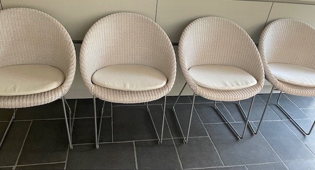 Prachtige VINCENT SHEPPARD stoelen (incl kussens), Huis en Inrichting, Ophalen, Nieuw, Modern design, Vier