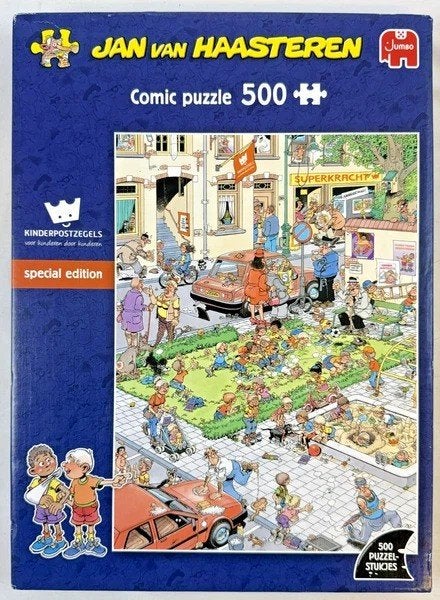 Timbres Jumbo Jan van Haasteren Puzzle pour enfants 500 pièc, Envoi, 500 à 1500 pièces, Comme neuf, Puzzle