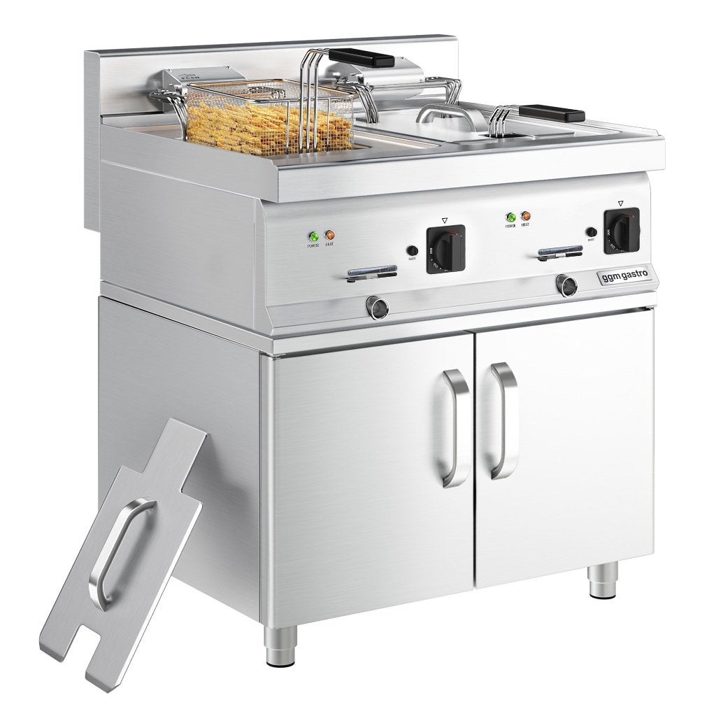 Dubbele elektrische friteuse  incl. onderstel, Zakelijke goederen, Ophalen, Nieuw in verpakking, Fornuis, Frituur en Grillen