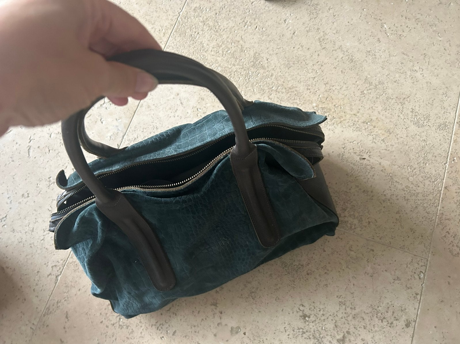 Handtas Let & Her, Ophalen of Verzenden, Zo goed als nieuw, Blauw