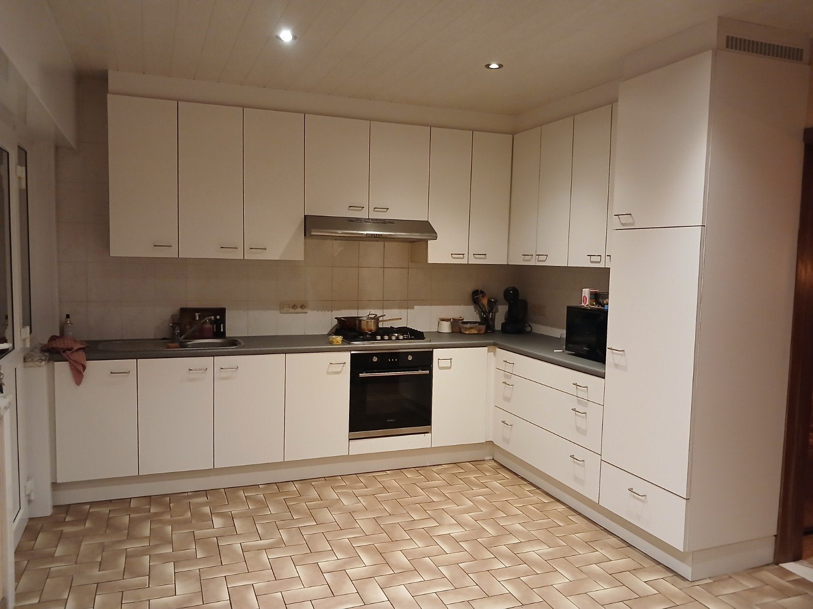 keuken, Huis en Inrichting, Ophalen, Wit, Hoekkeuken, Zo goed als nieuw