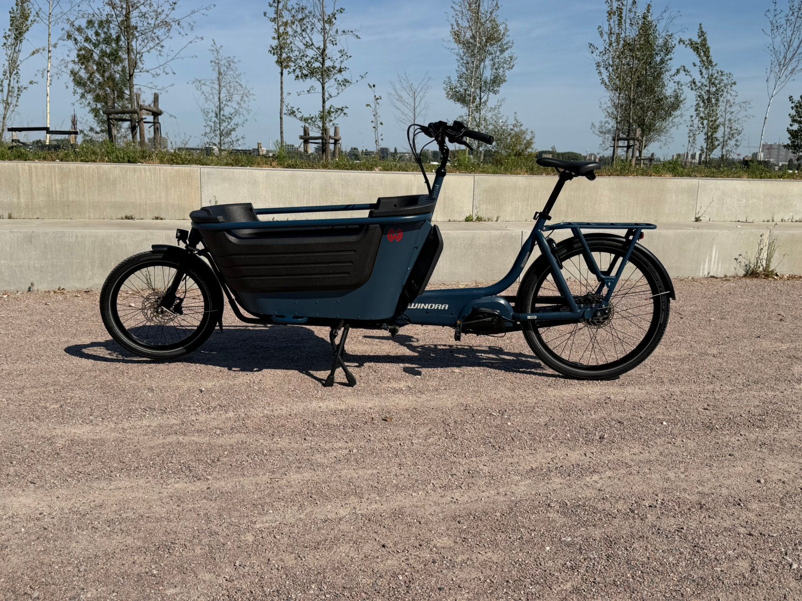 Winora FUB 2 Bakfiets Bosch Cargo Line Middenmotor, Fietsen en Brommers, Fietsen | Bakfietsen, 3 kinderen, Huif, Zo goed als nieuw