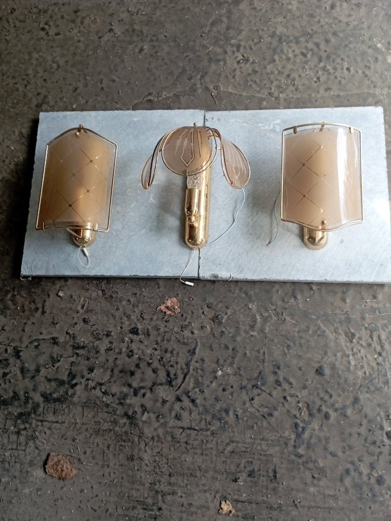 wandkandelaars, Huis en Inrichting, Gebruikt, Ophalen of Verzenden, Glas, Met schakelaar