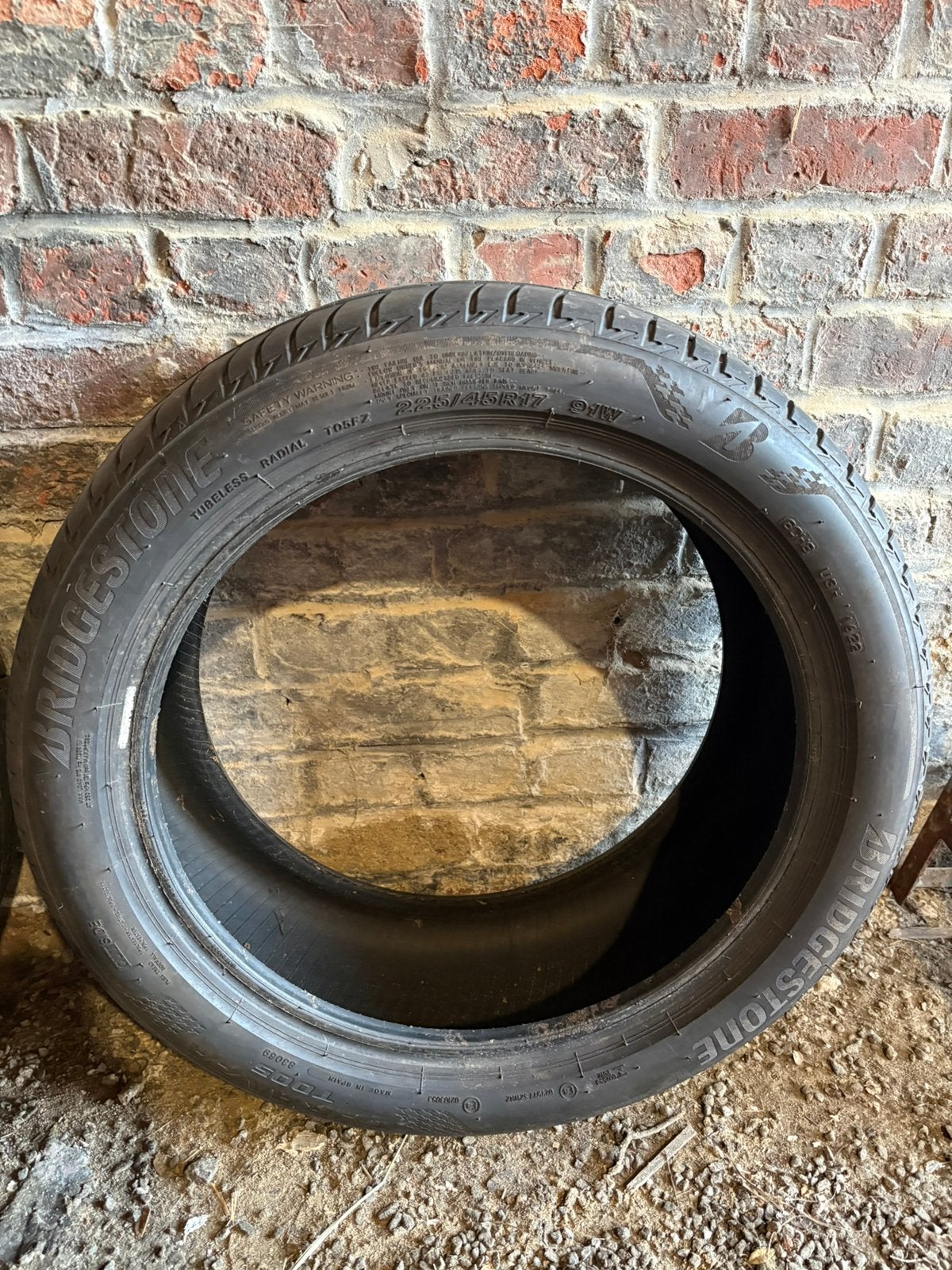 4x Bridgestone 225/45 R17 91W  – Goed Profiel, Auto-onderdelen, Banden en Velgen, Overig, 17 inch, Ophalen of Verzenden, Band(en)