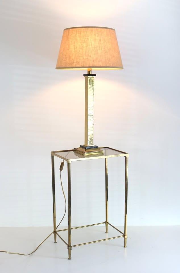 Vintage Regency Sidetable - Messing Bijzettafel, Antiek en Kunst, Ophalen