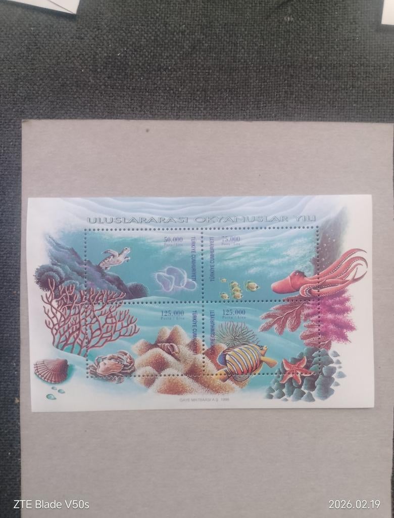 Postzegels Natur Wasser Fis  Türk, Ophalen of Verzenden