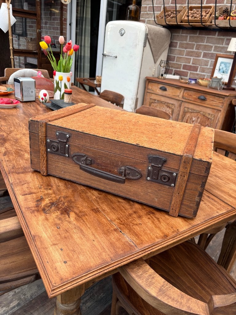 valise en bois vintage, Enlèvement ou Envoi, Utilisé