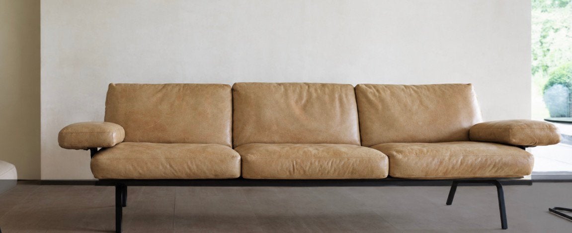 Durlet Newport — Alain Monnens — Leren Design 3-zitsbank, Enlèvement, Utilisé, Cuir, Durlet Design Sofa