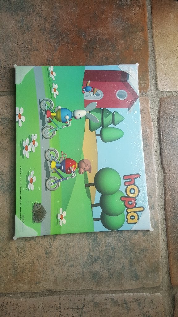 Hopla poster, schilderij, canvas nieuw in verpakking, Enlèvement