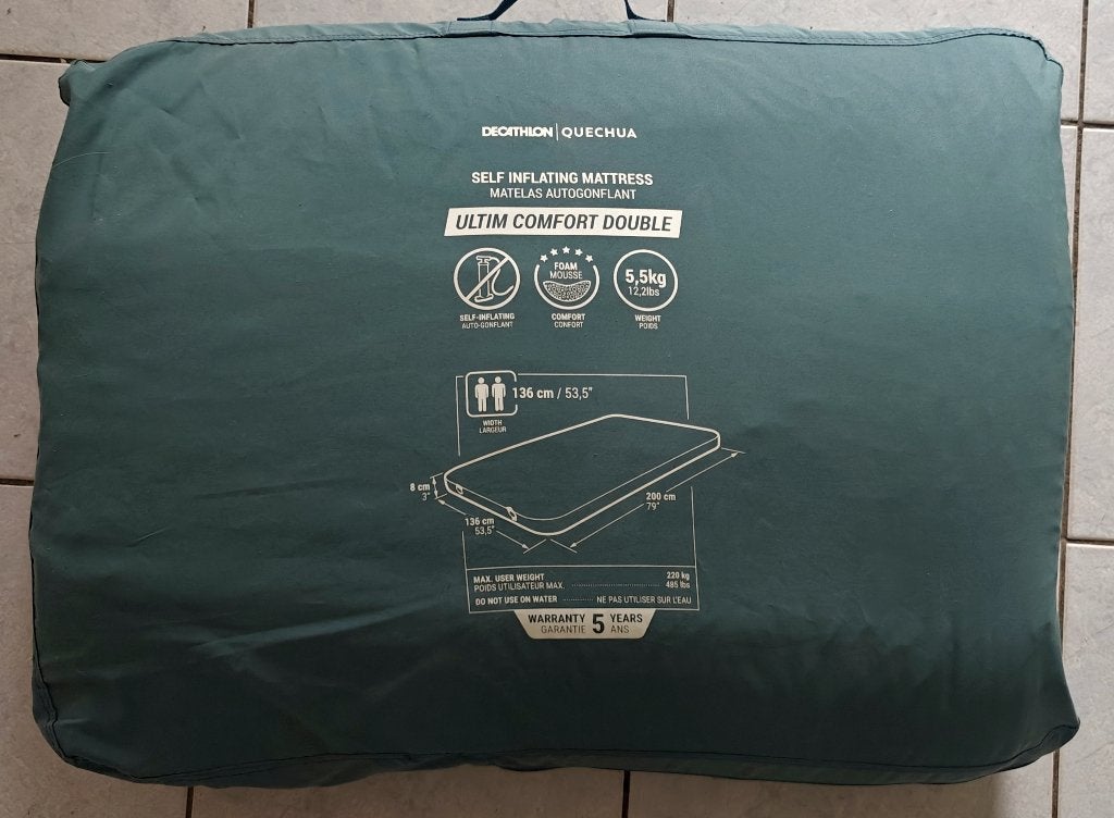 Matelas gonflable de camping QUECHUA pour 2 personnes, Enlèvement, Comme neuf, 2 personnes