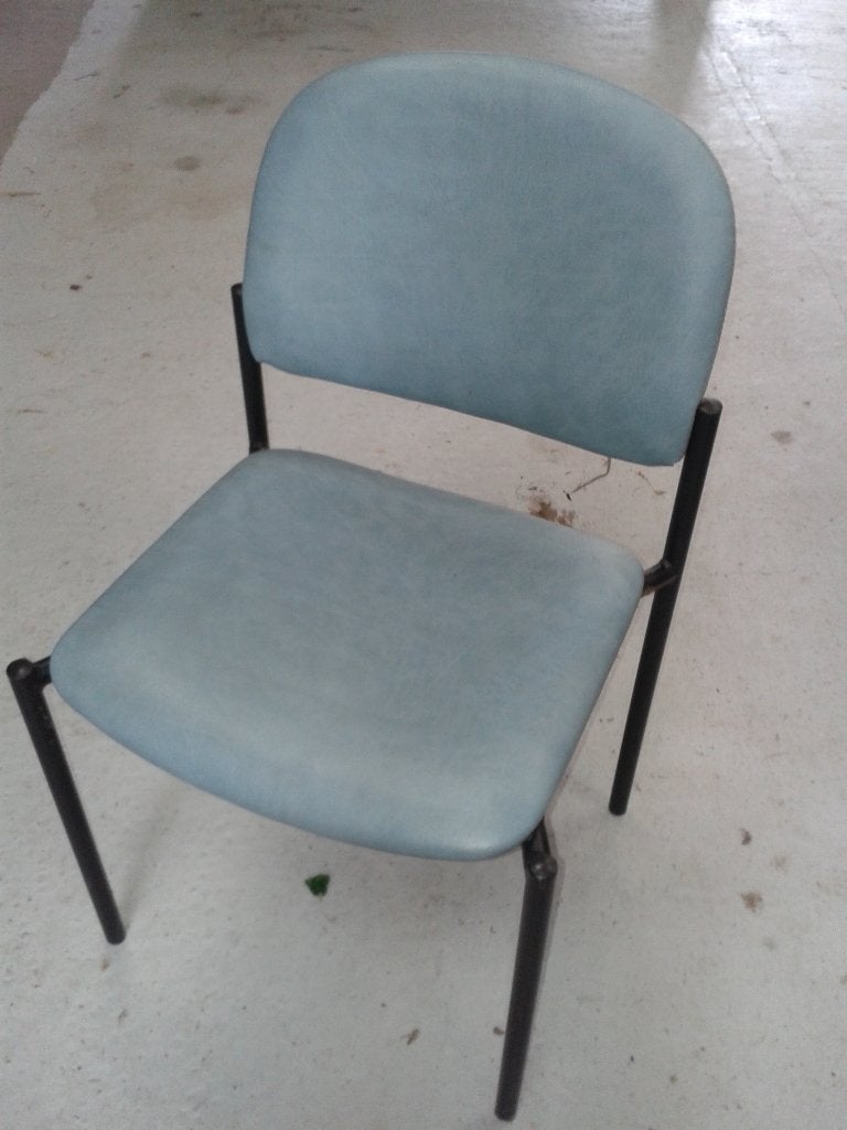 Stoelen, Metal frame met kunstlederen bekleding, Enlèvement, Autres matériaux, Bleu