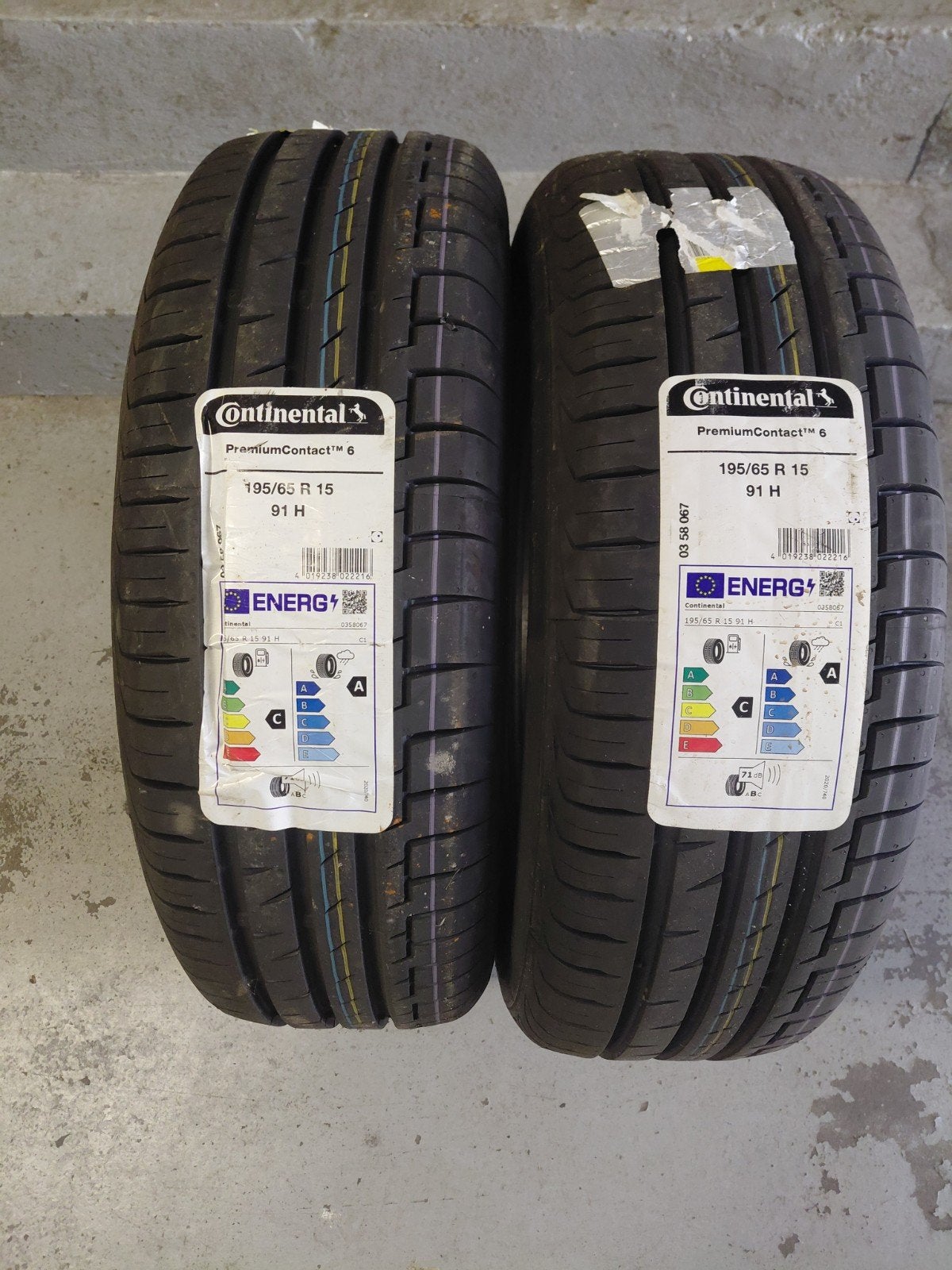 2 pneus neufs continental premier contact 6 195/65r15 91h, Autos : Pièces & Accessoires, Pneus & Jantes, Enlèvement, Pneu(s)