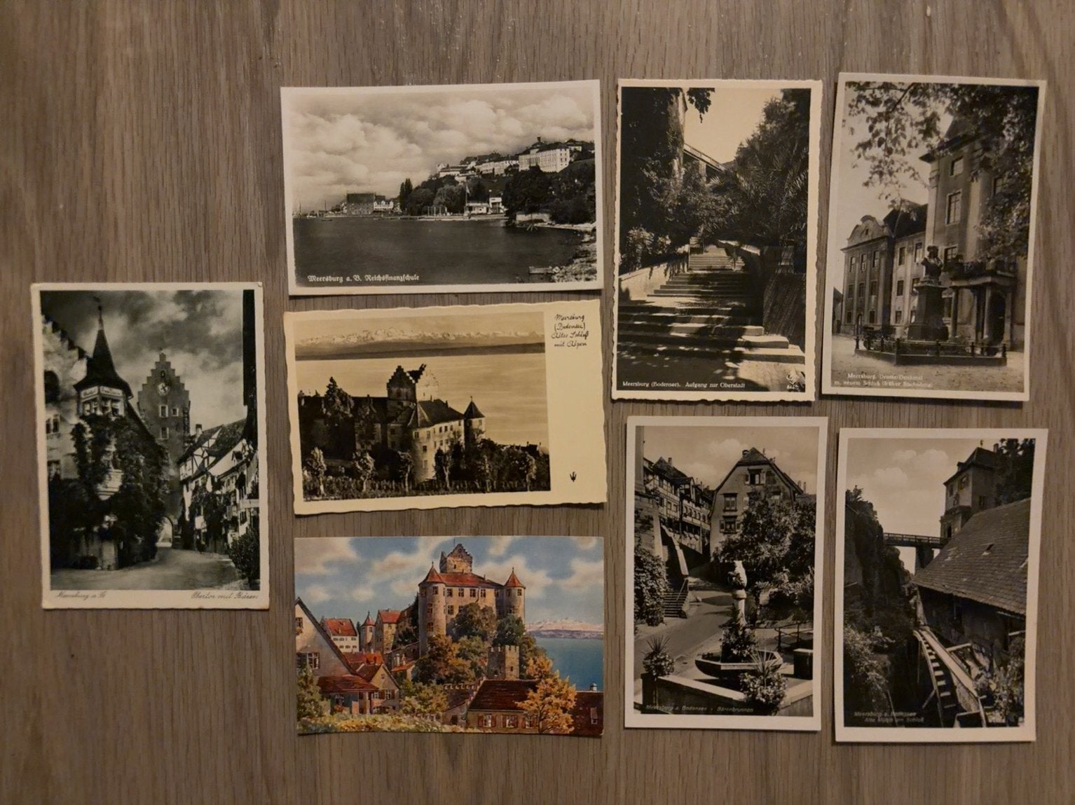 DE - 8 oude ansichtkaarten Meersburg Bodensee, Verzamelen, Verzenden, 1940 tot 1960, Ongelopen, Duitsland