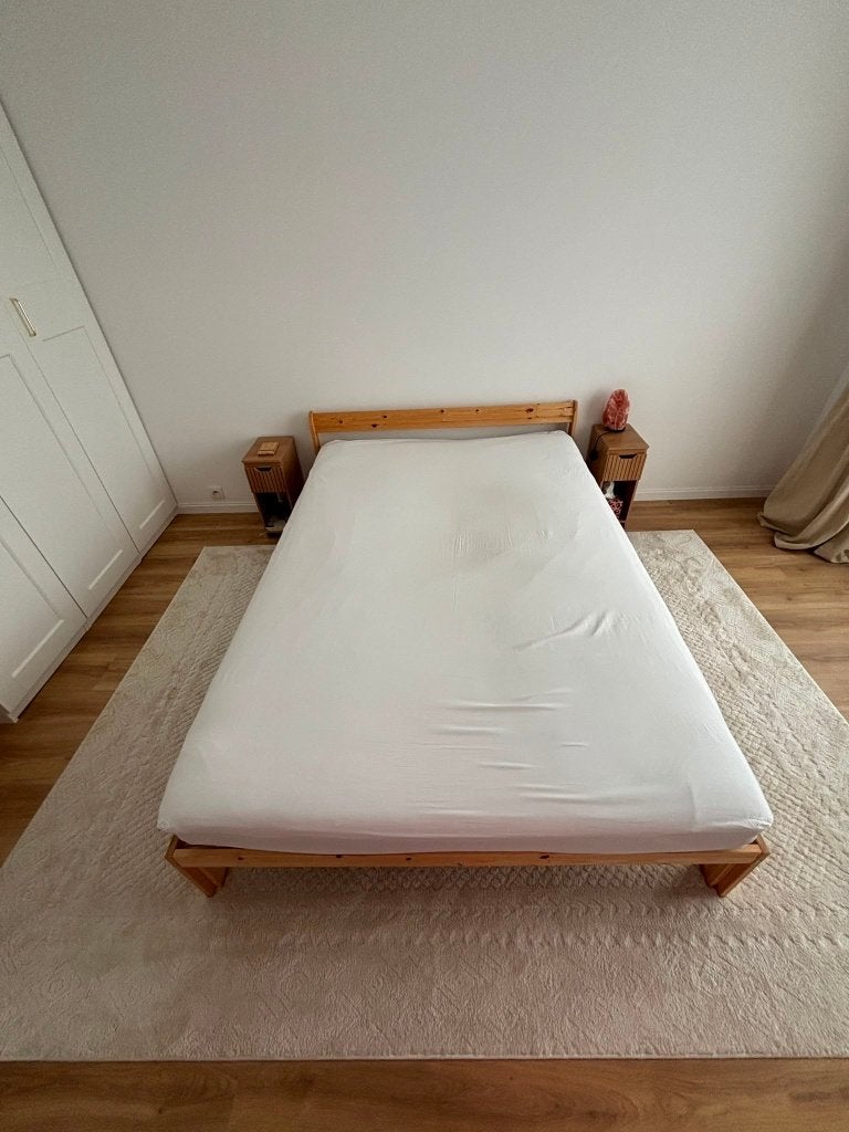 Gratis Ikea bed en matras 140x200, 140 cm, Brun, Enlèvement, Utilisé