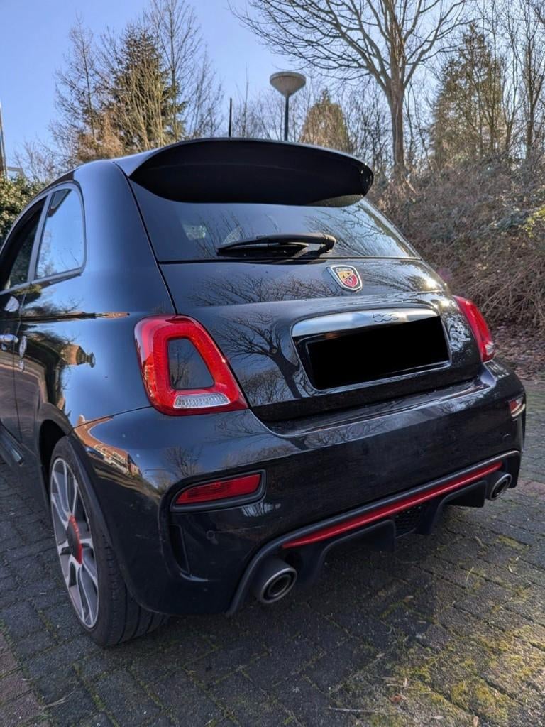 Fiat 500 Abarth 1.4 T-Jet Turismo – 70th Anniversary Edition, Auto's, Fiat, 4 zetels, 4 cilinders, Zwart, Leder