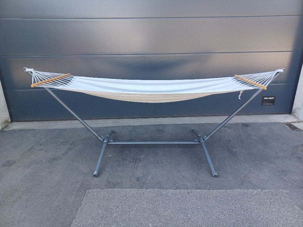 Hangmat in zeer goede staat, Jardin & Terrasse, Hamacs, Une personne, Comme neuf, Avec support, Enlèvement