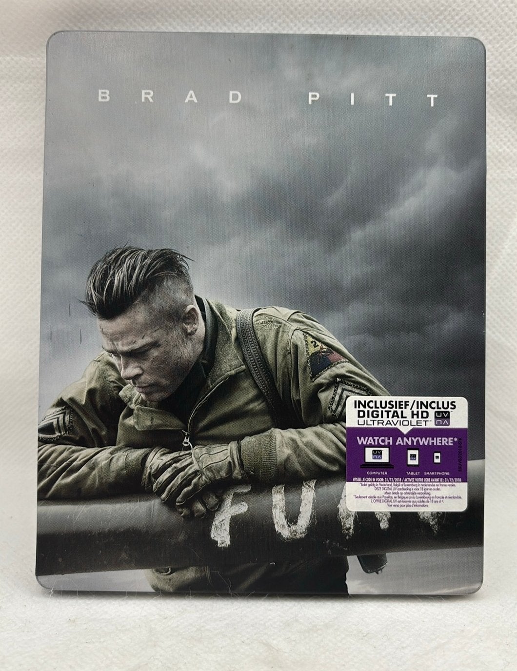 Fury Blu-ray Steelbook – Brad Pitt, Enlèvement ou Envoi, Comme neuf, Blu-ray