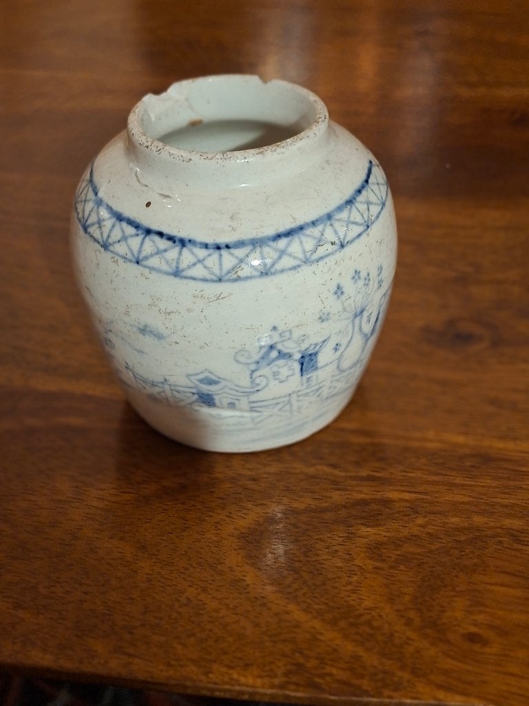 Bocal chinois ancien bleu et blanc, Antiquités & Art, Enlèvement ou Envoi