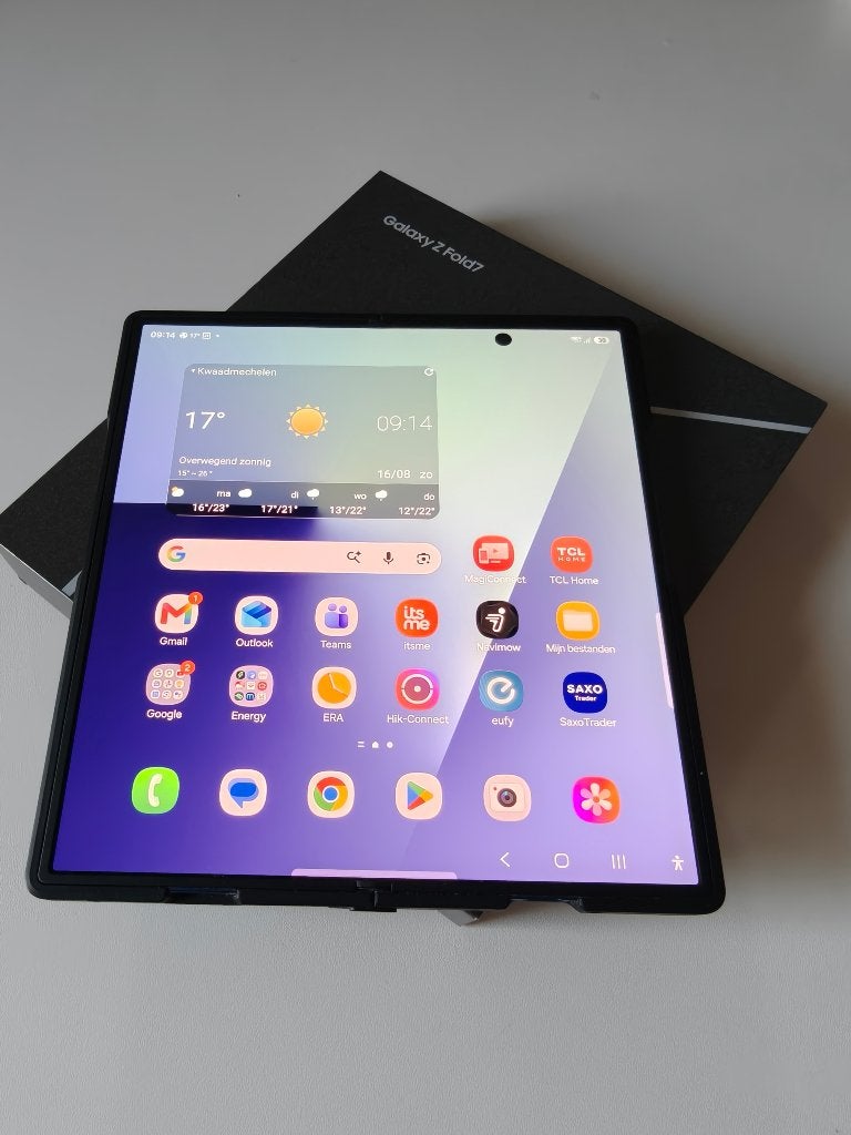 Samsung Fold 7 512 GB in nieuwstaat, Telecommunicatie, Mobiele telefoons | Samsung, Blauw, Touchscreen, Zo goed als nieuw, Android OS
