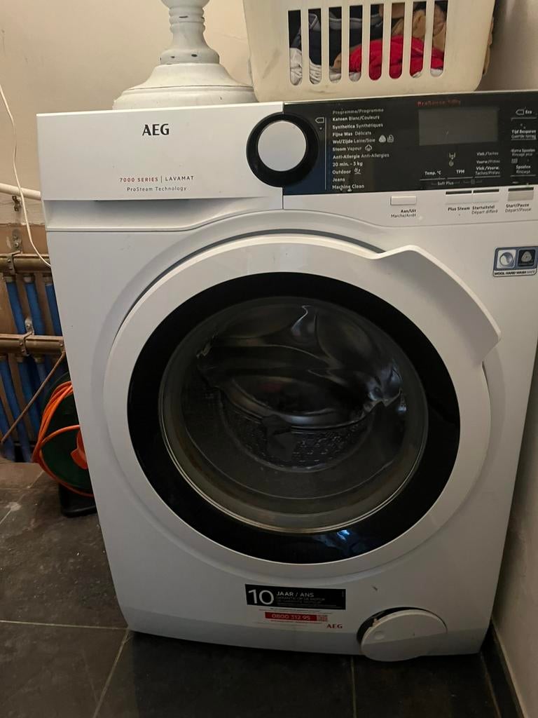 AEG Wasmachine + Droogkast  | Factuur aanwezig, 8 tot 10 kg, Ophalen, Zo goed als nieuw, 85 tot 90 cm