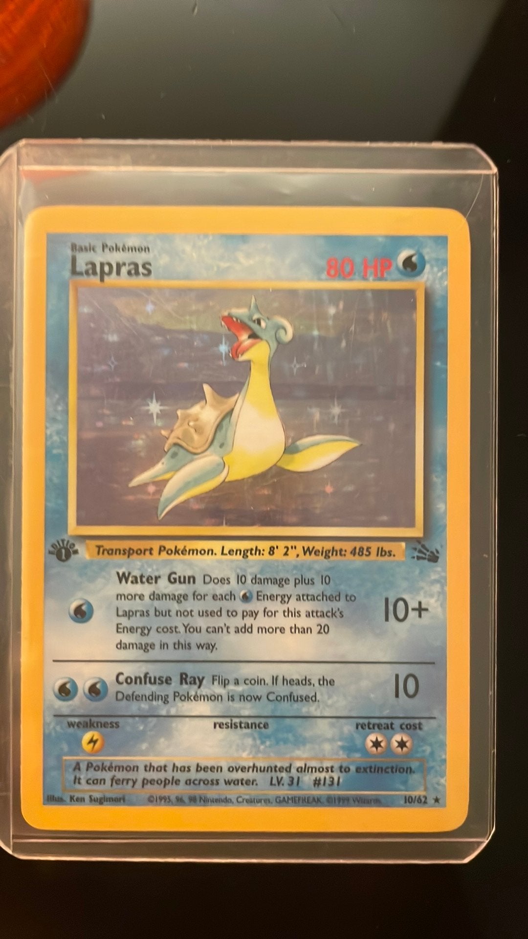 Lapras (TR10) 1st Edition NM, Enlèvement ou Envoi, Comme neuf, Cartes en vrac, Foil