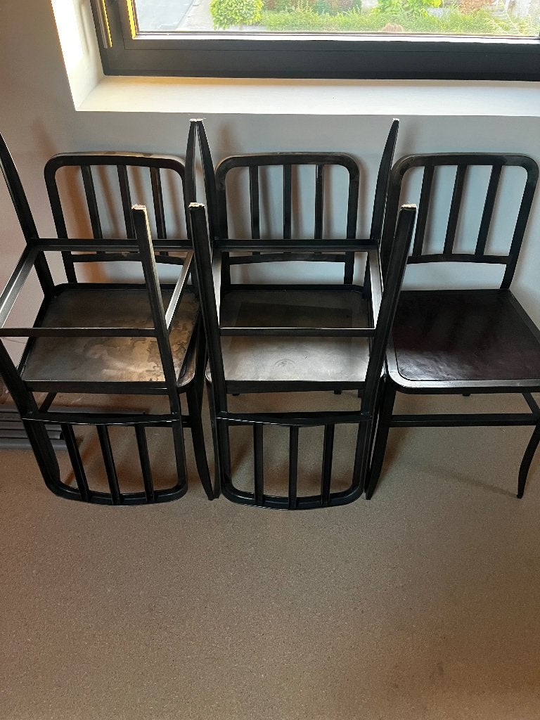 Set ijzeren stoelen, Huis en Inrichting, Stoelen, Ophalen, Overige materialen, Zwart, Zo goed als nieuw