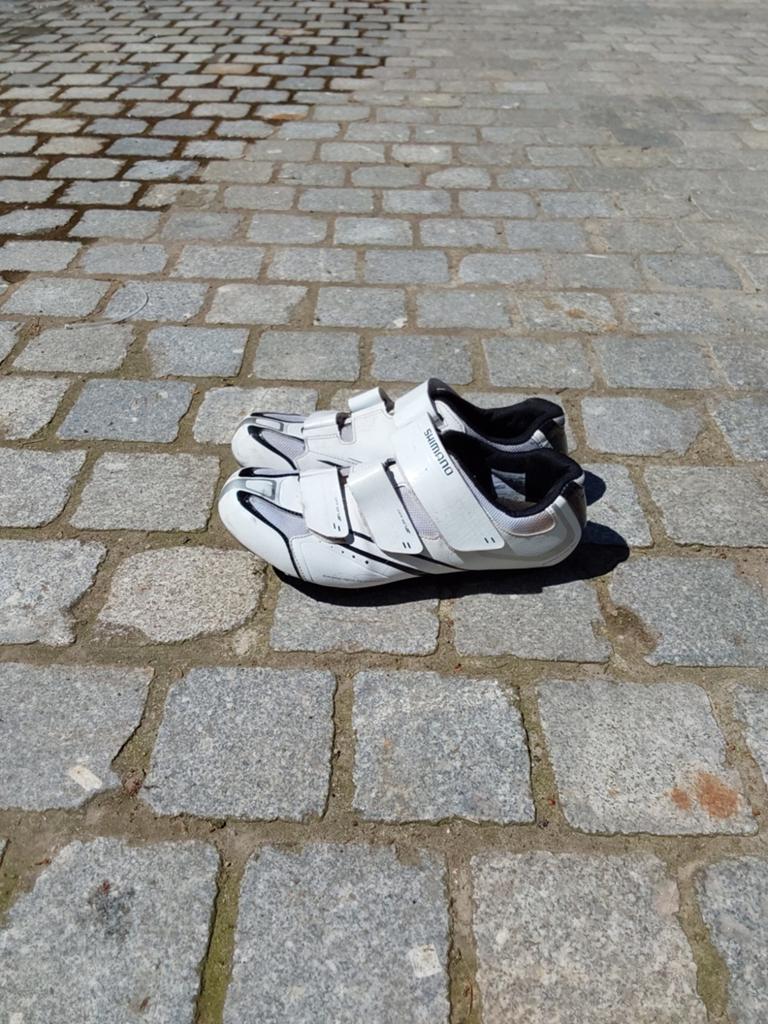 Fietsschoen Shimano wit, Ophalen