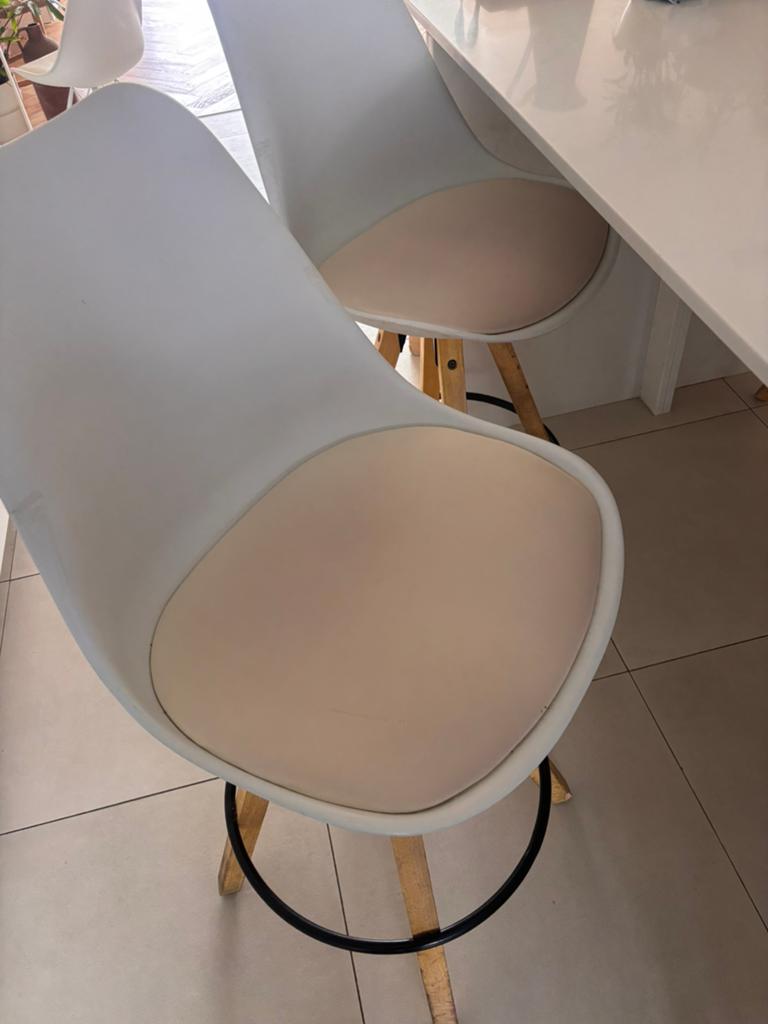 Barkrukken, Huis en Inrichting, Stoelen, Ophalen, Gebruikt, Wit, Vijf, Zes of meer stoelen