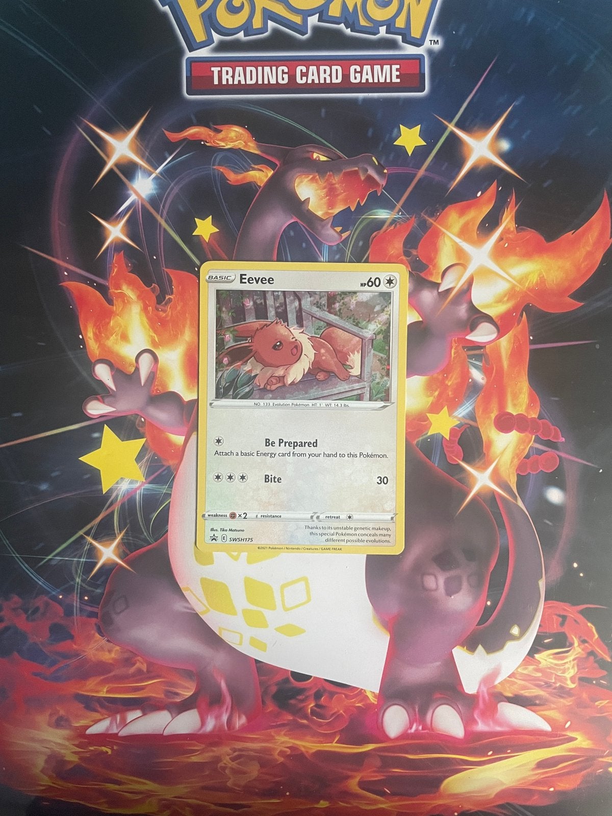 Pokémon Eevee SWSH175 - Sword & Shield, Ophalen, Zo goed als nieuw, Losse kaart