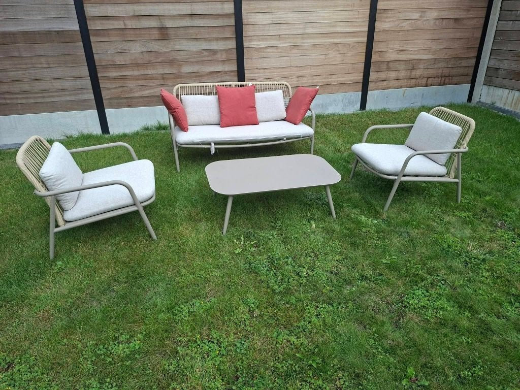 Tuinset 4-delig, Ophalen, 4 zitplaatsen, Tuinset, Bank