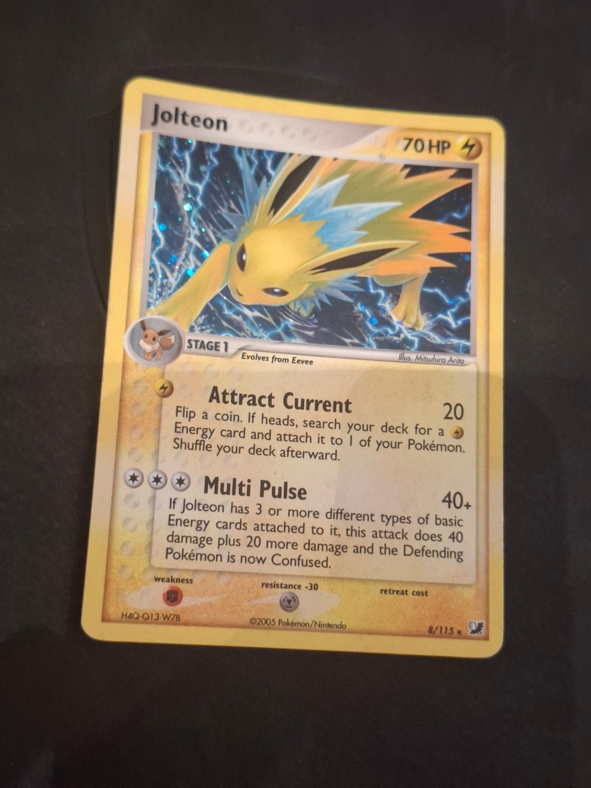 Jolteon 8/115 Holo - EX Unseen Forces (2005) - Vintage Pokém, Ophalen of Verzenden