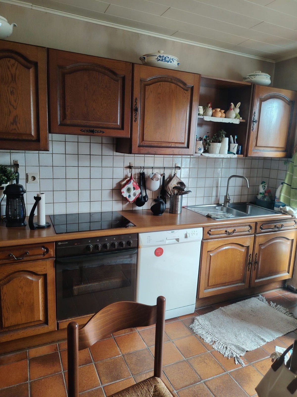 Volledige keuken (doe een bod), Huis en Inrichting, Ophalen, Gebruikt, Bruin, Hoekkeuken