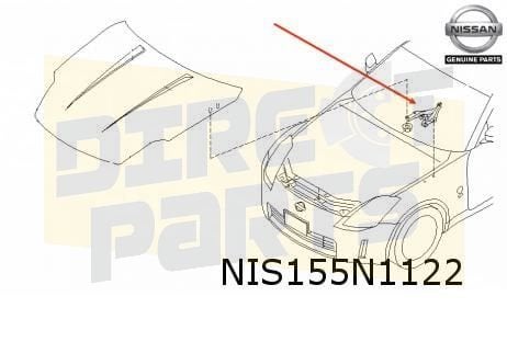 Nissan 350Z Motorkapscharnier Rechts Origineel! 65400CD70A, Auto-onderdelen, -, -, Nieuw, Ophalen of Verzenden