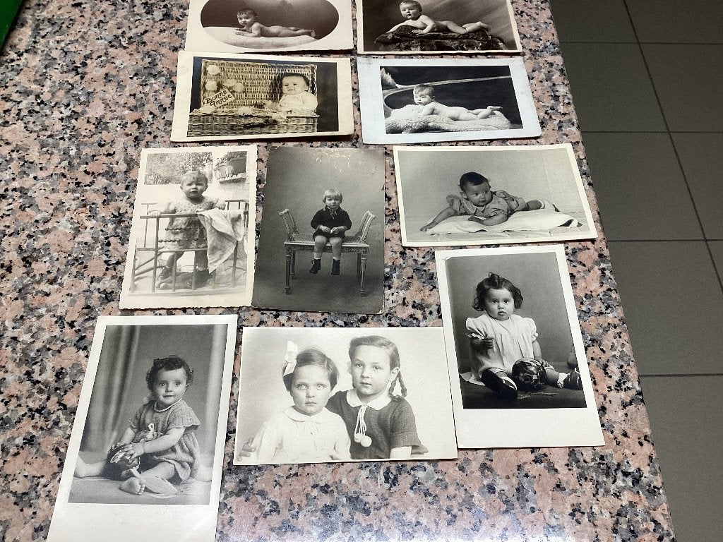 Lot van 10 oude foto’s kinderen, Verzamelen, Gebruikt, Foto, Ophalen of Verzenden, Voor 1940