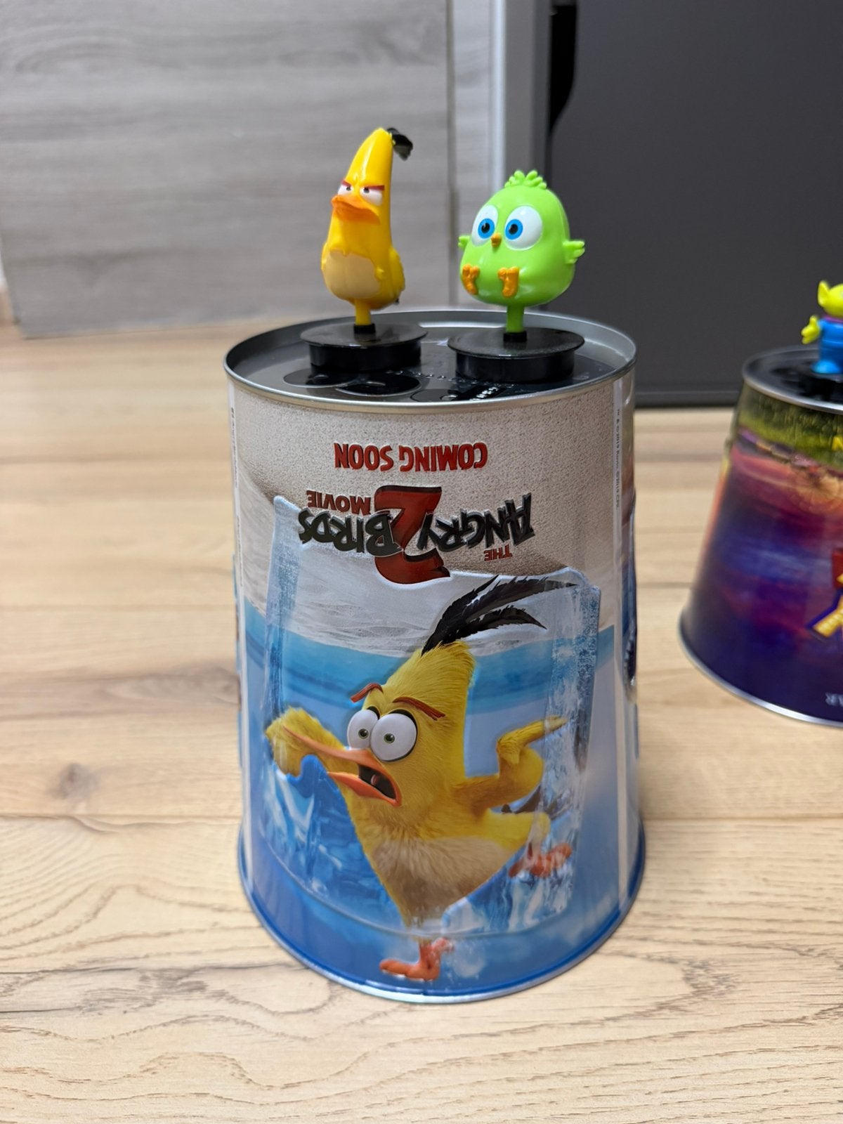 Lot collector cinéma Angry Birds2 Seau + 2 figurines toppers, Verzamelen, Ophalen of Verzenden, Zo goed als nieuw