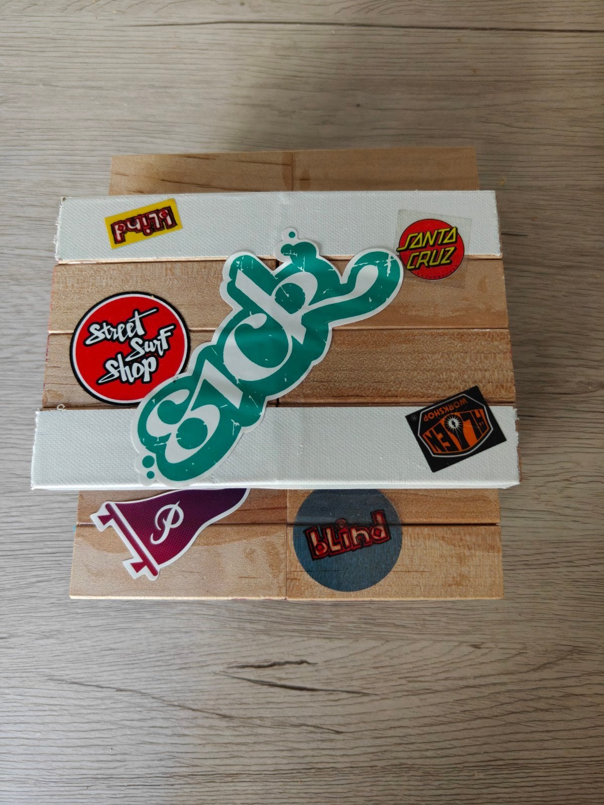 Zelfgemaakte fingerboard tafel heel goede staat, Enlèvement ou Envoi, Utilisé