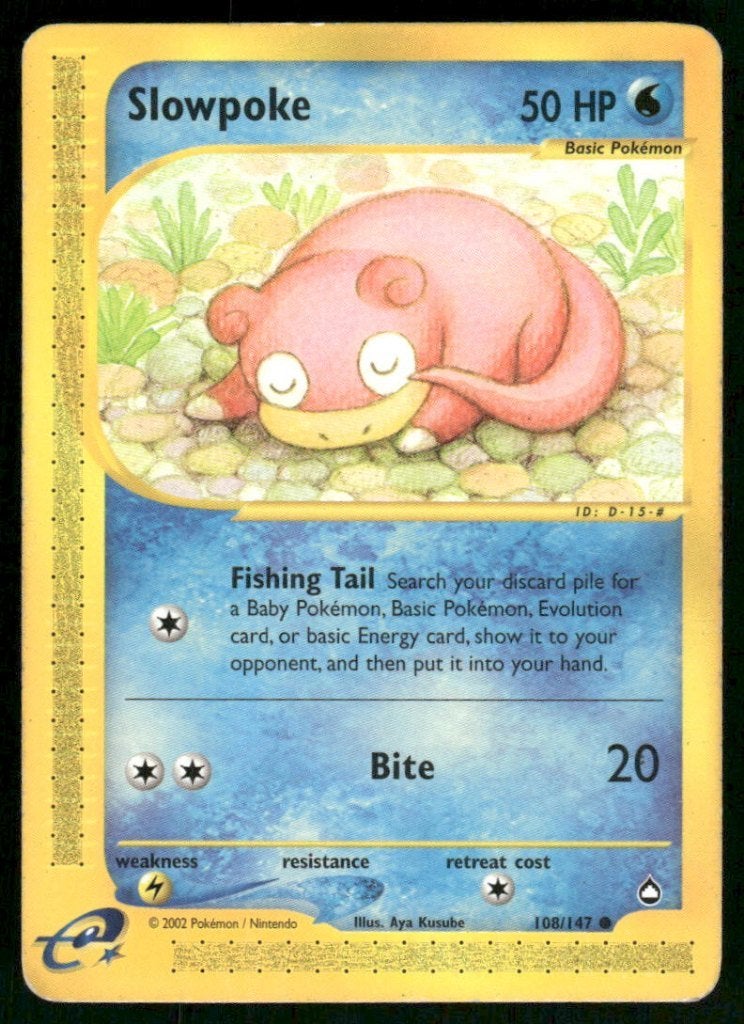 Slowpoke 108/147 - Aquapolis, Envoi, Utilisé