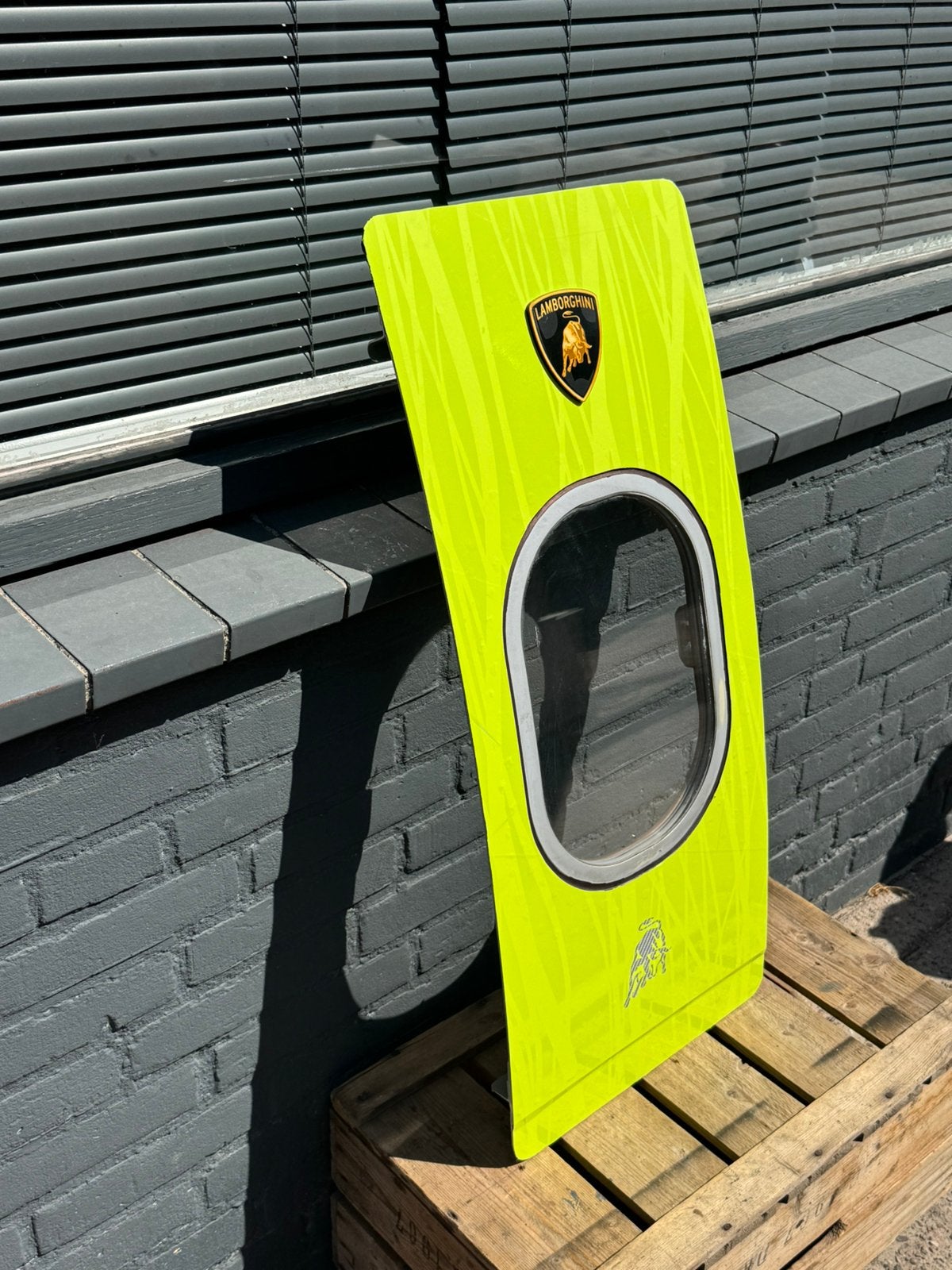 Objet d'art de décoration de voiture Lamborghini, Jaune, 82 cm, Objet, Enlèvement