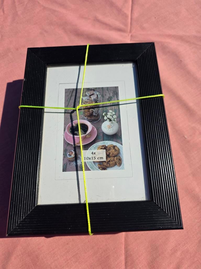 Set van 4 zwarte kaders, Huis en Inrichting, Minder dan 50 cm, Gebruikt, Ophalen of Verzenden, Minder dan 50 cm