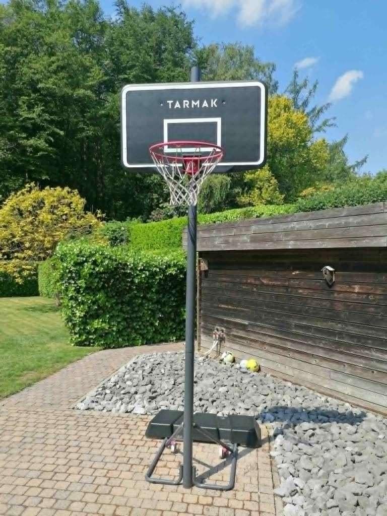 Basketbalring in hoogte verstelbaar 2m20-3m05, Ophalen, Zo goed als nieuw, Ring, Bord of Paal