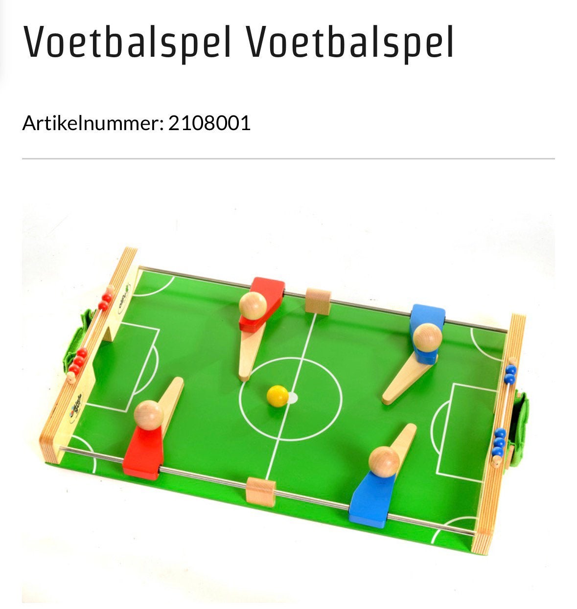Voetbal spel houten speelgoed, Enlèvement ou Envoi, Utilisé