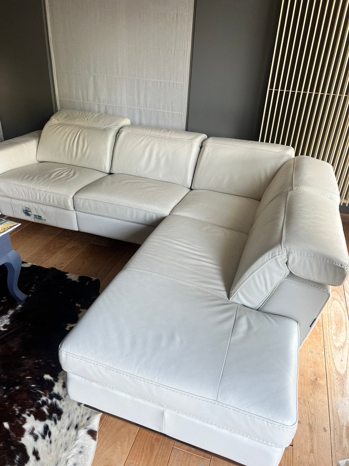 Leder hoeksalon, Ophalen, Gebruikt, Leer