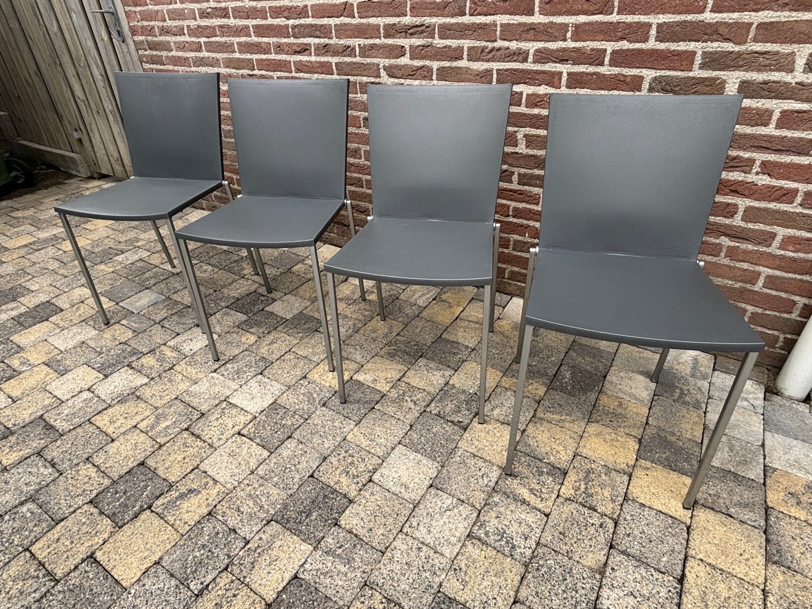SPLIT Italcomma Archirivolto vintage design stoelen(4x), Maison & Meubles, Chaises, Enlèvement, Comme neuf